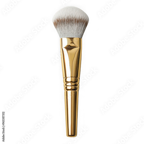 Obraz na płótnie Gold makeup brush isolated on a transparent background png file no background png file w salonie