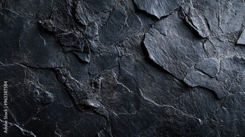 Matte black stone surface with a soft texture, featuring slight variations in tone and subtle patterns