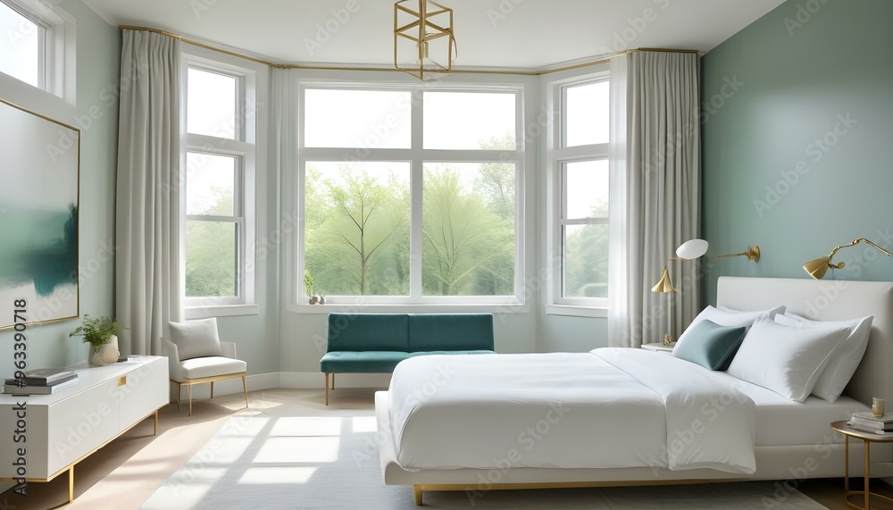 Photo interior modern design room 3d illustration Photo interior modern design room 3d illustration