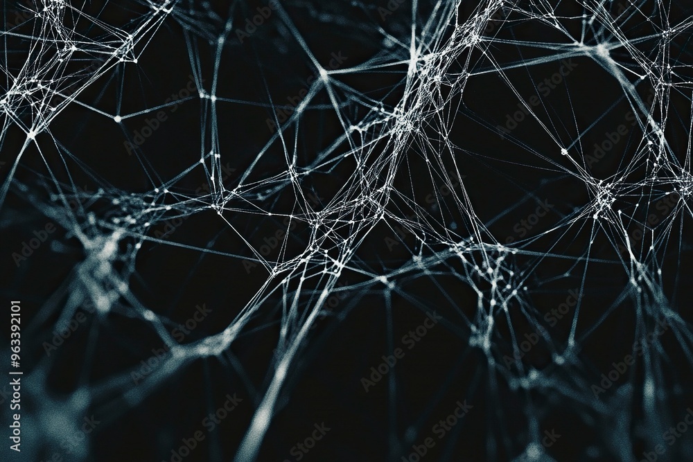 Abstract digital web of interconnected points and lines. Modern sophisticated background design for banners and posters.generative ai Abstract digital web of interconnected points and lines. Modern sophisticated background design for banners and posters.generative ai