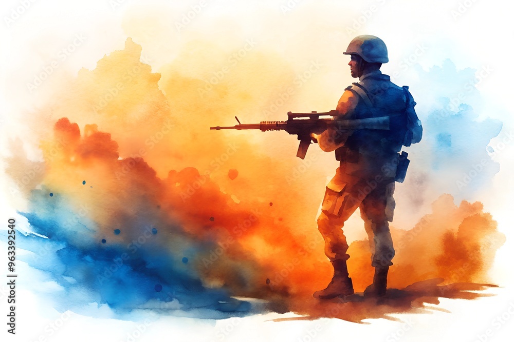Soldier silhouette Soldier silhouette