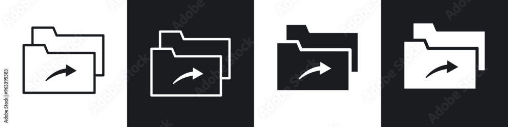 Share folder line icon in filled and stroke Share folder line icon in filled and stroke