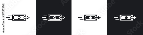 Send money icon in filled and stroke