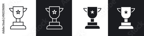 Trophy icon in filled and stroke