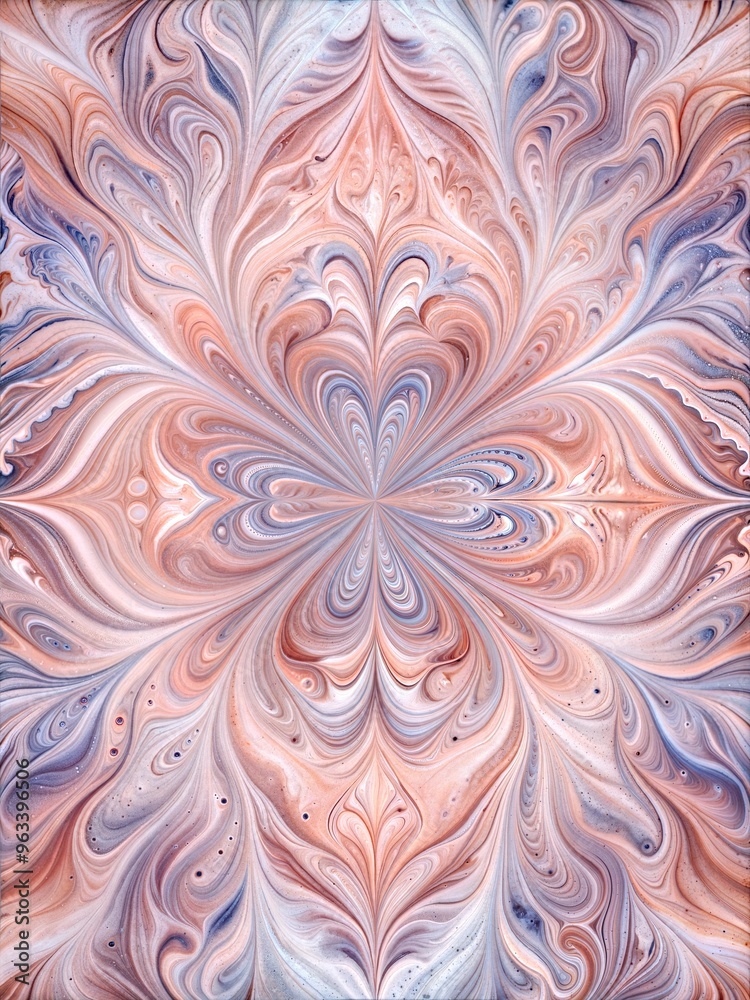Intricate swirling patterns blend soft pinks and blues, forming a captivating abstract design that draws the eye with its graceful lines and shapes Intricate swirling patterns blend soft pinks and blues, forming a captivating abstract design that draws the eye with its graceful lines and shapes