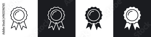Badge icon in filled and stroke