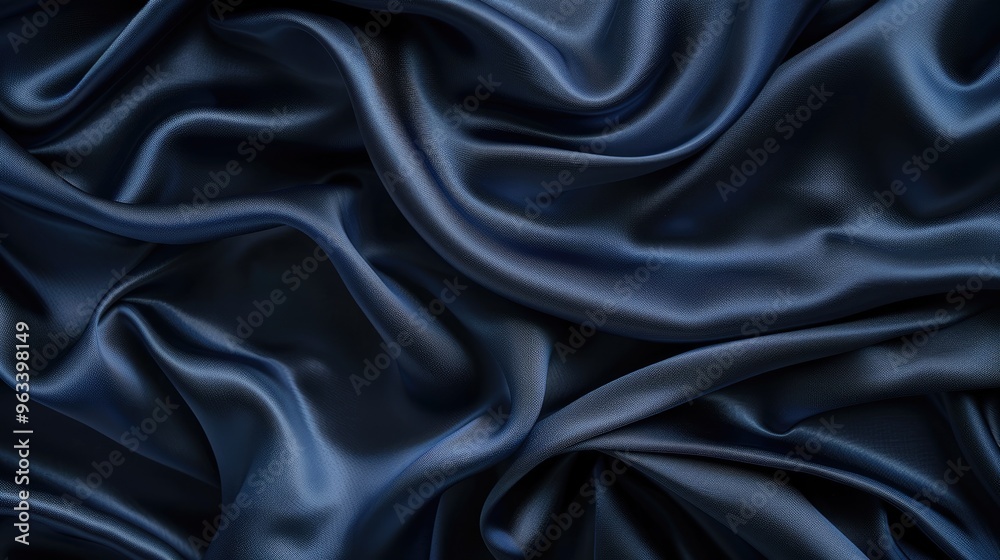 Elegant navy blue silk satin background for special occasions.
