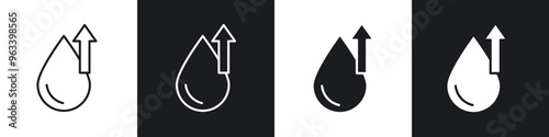 High cholesterol icon in filled and stroke