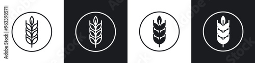 High fiber food icon in filled and stroke