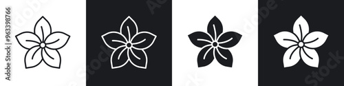 Jasmine icon in filled and stroke