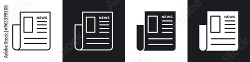 News icon in filled and stroke