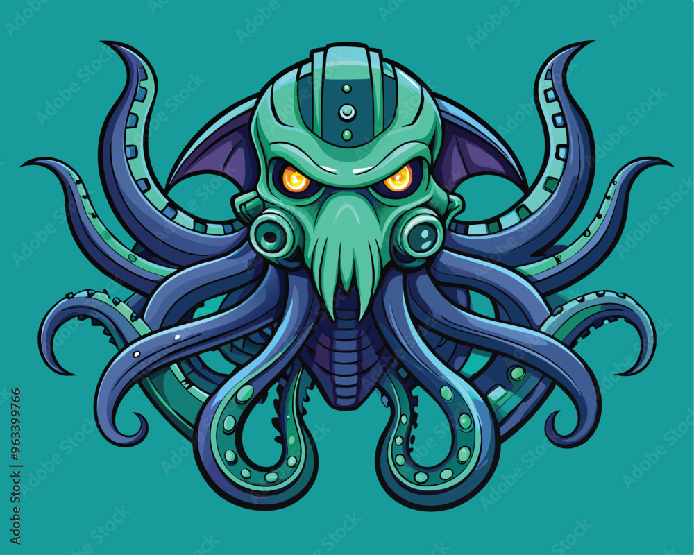 monster octopus vector illustration monster octopus vector illustration