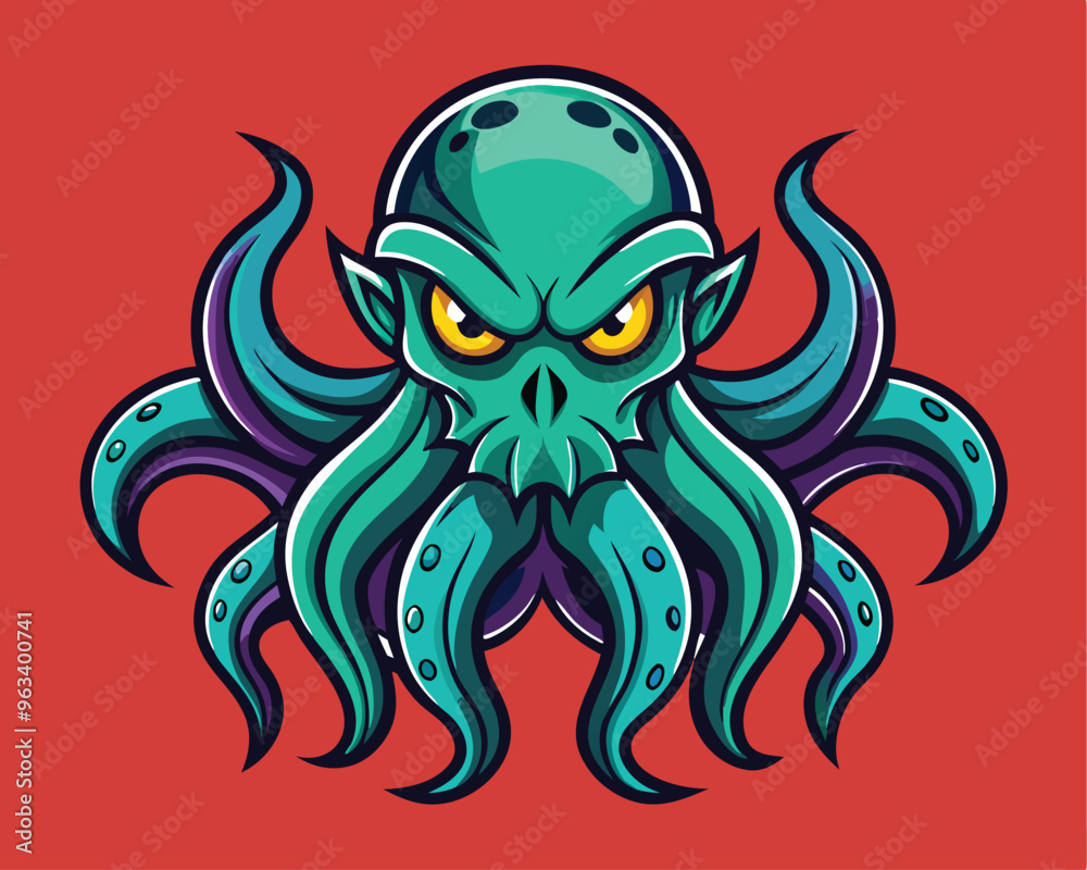 monster octopus vector illustration monster octopus vector illustration