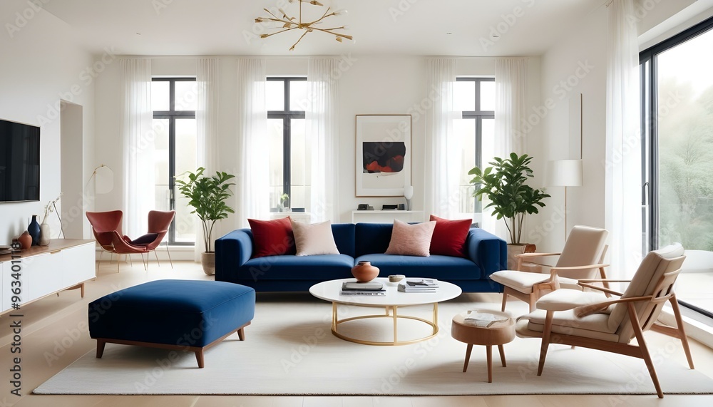 Photo interior modern design room 3d illustration Photo interior modern design room 3d illustration