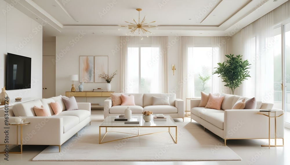 Fototapeta premium Photo interior modern design room 3d illustration