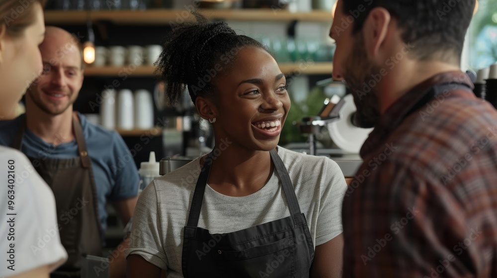 Five joyful and diverse clothing designers with arms crossed, smiling and laughing together in a shop setting Five joyful and diverse clothing designers with arms crossed, smiling and laughing together in a shop setting