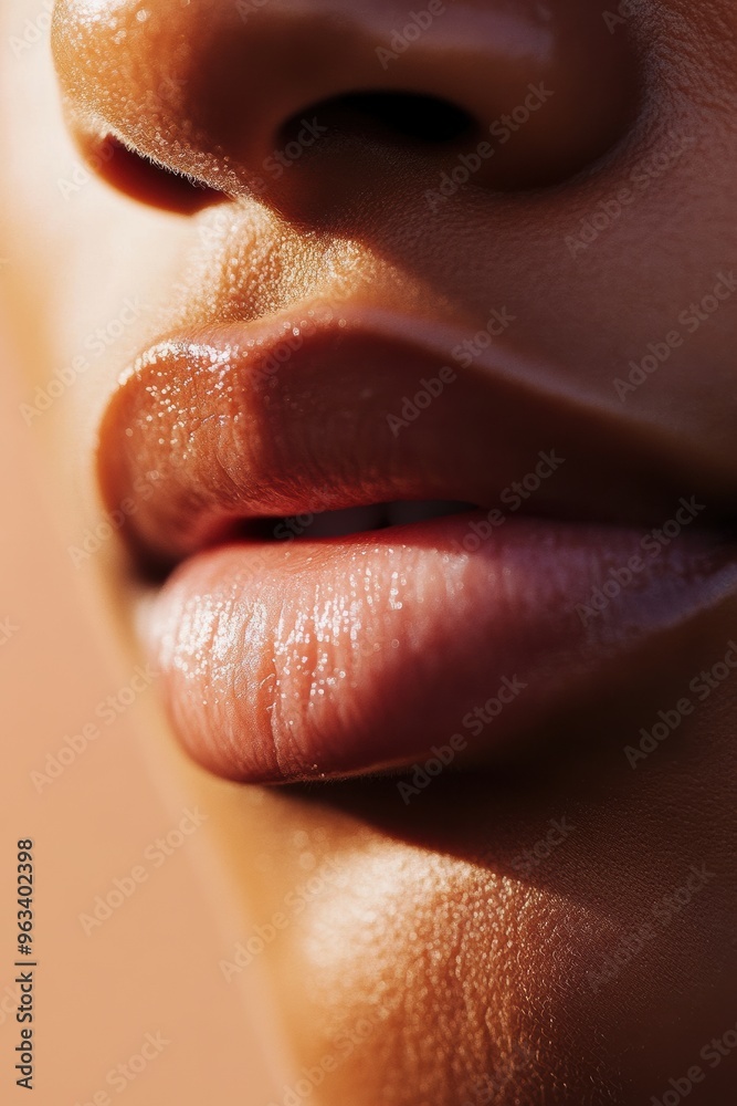 Close-Up of Luscious Lips in Natural Light Close-Up of Luscious Lips in Natural Light