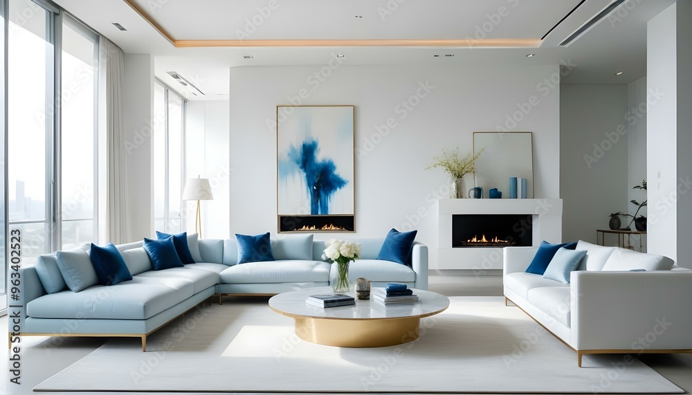 Photo interior modern design room 3d illustration Photo interior modern design room 3d illustration