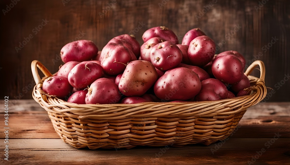Organic Raw Red Potatoes in a Basket
Organic Raw Red Potatoes in a Basket