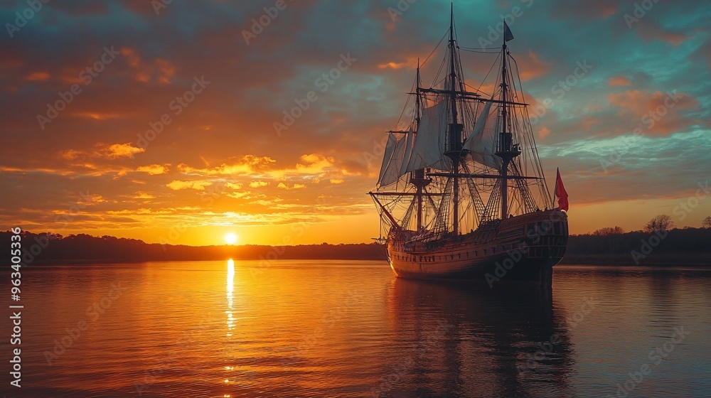 Antique Ship with copy space Antique Ship with copy space