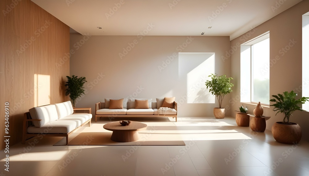 Photo interior modern design room 3d illustration