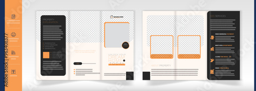 real estate and building trifold brochure design