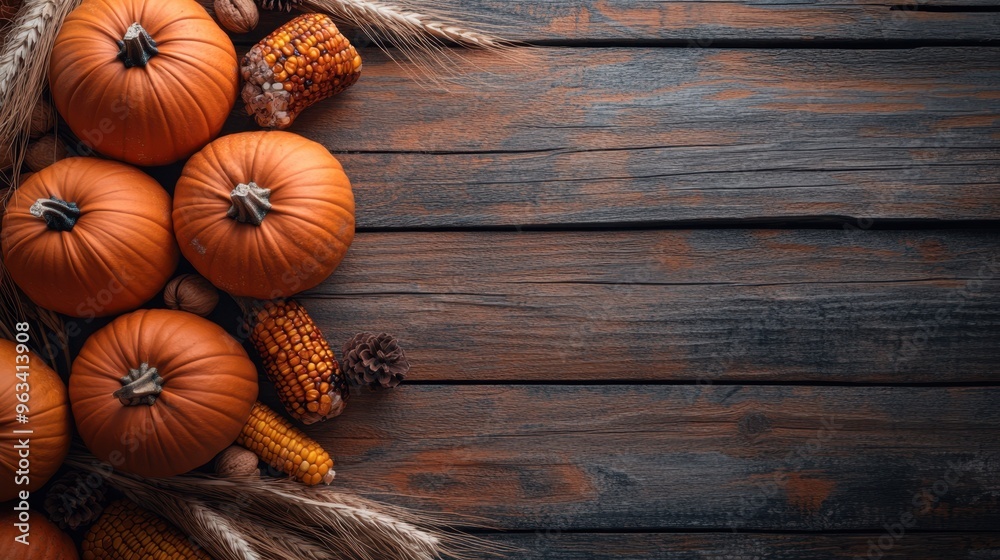 Naklejka premium The Pumpkins and Harvest Decor