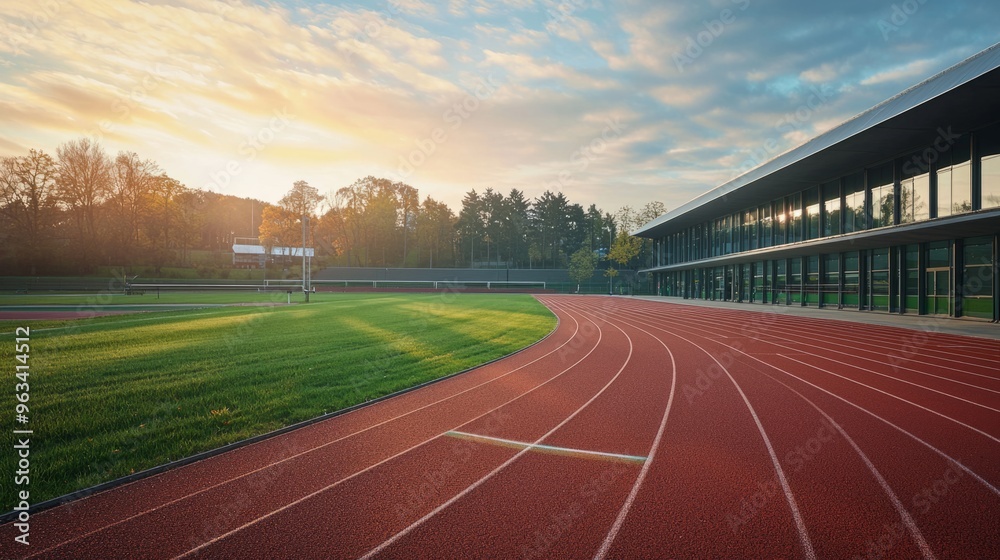 textured athlete running track bein sunlight with copy space - center. Poster. textured athlete running track bein sunlight with copy space - center. Poster.
