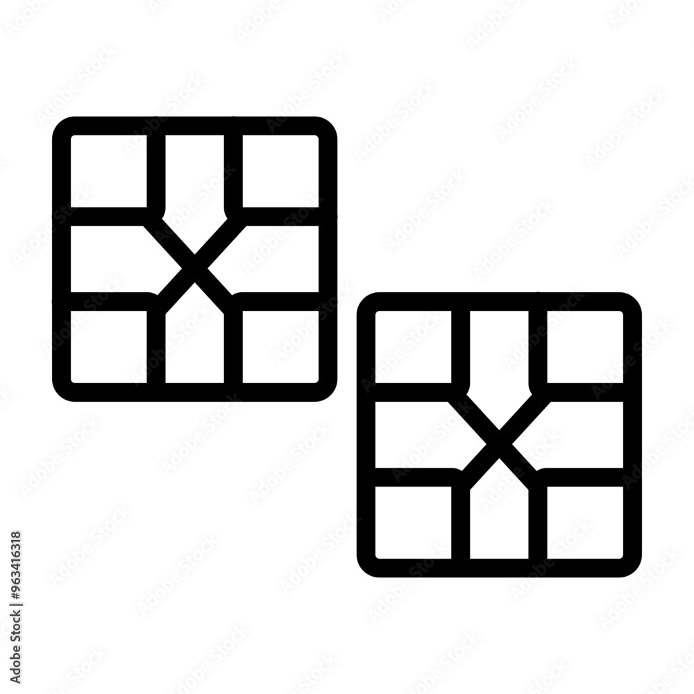 Tile Flooring Vector Line Icon Design Tile Flooring Vector Line Icon Design