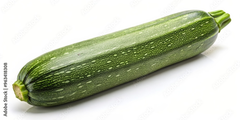 A Single Green Zucchini Isolated on a White Background, Close-up Photography, Vegetable, Food, Healthy, zucchini, vegetable A Single Green Zucchini Isolated on a White Background, Close-up Photography, Vegetable, Food, Healthy, zucchini, vegetable