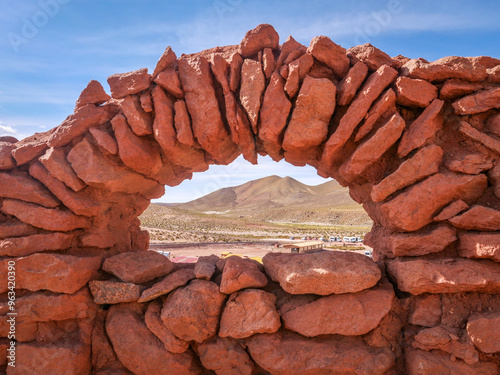 Village et église de Machuca près de San Pedro de Atacama au Chili photo