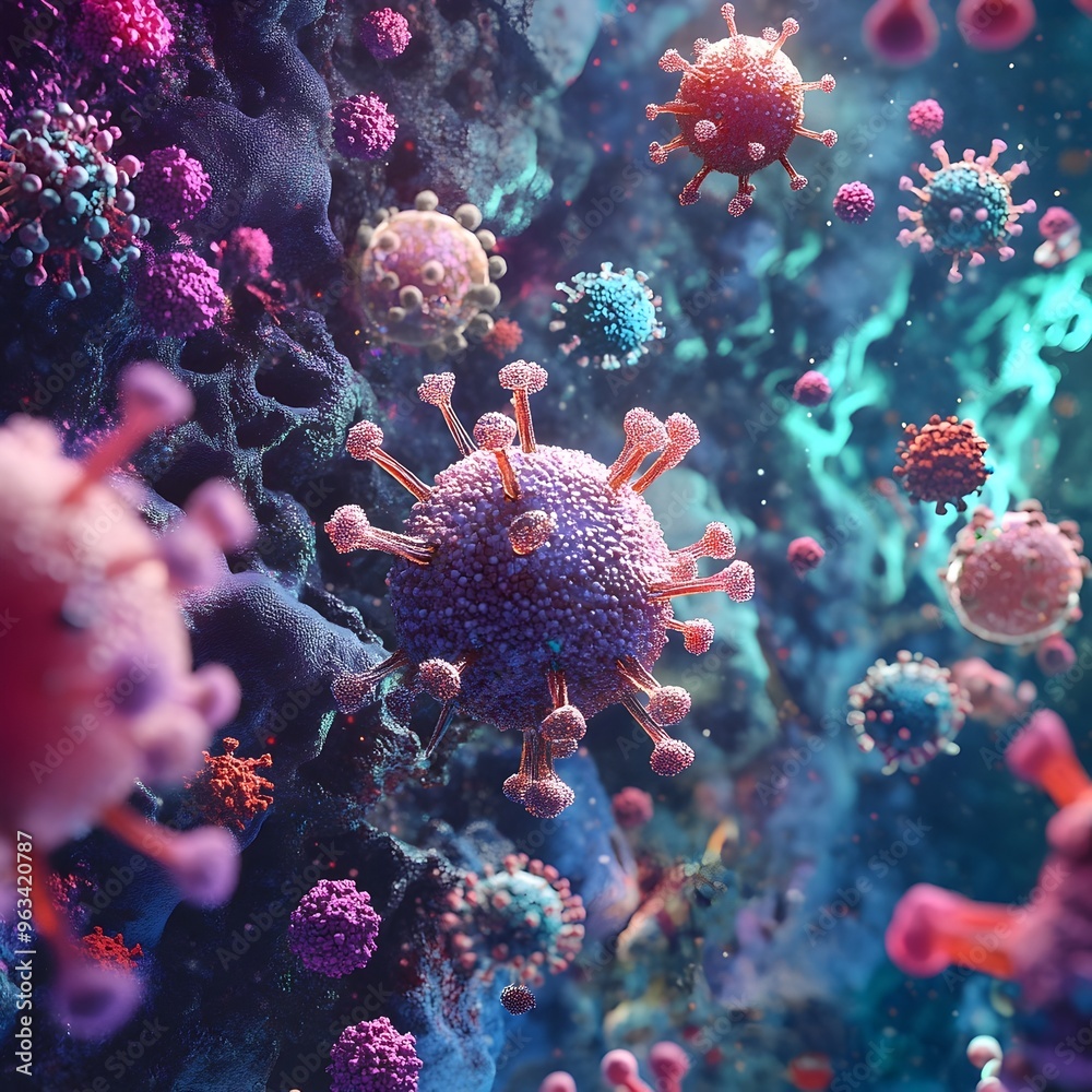 Obraz premium Exploring Pathogen Immune Cell Interactions to Advance Vaccine Development