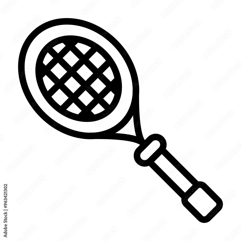 Squash Racket Vector Line Icon Design Squash Racket Vector Line Icon Design