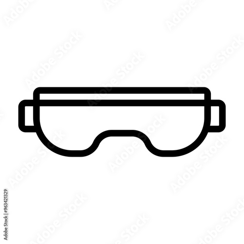 Sports Glasses Vector Line Icon Design