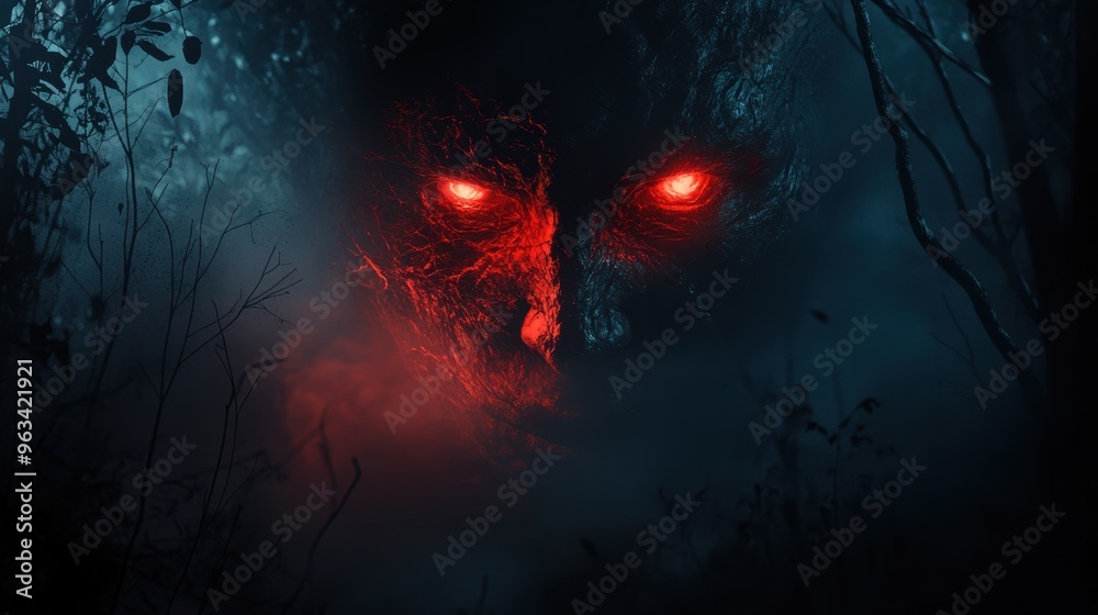 Obraz premium The Eerie Forest Creature