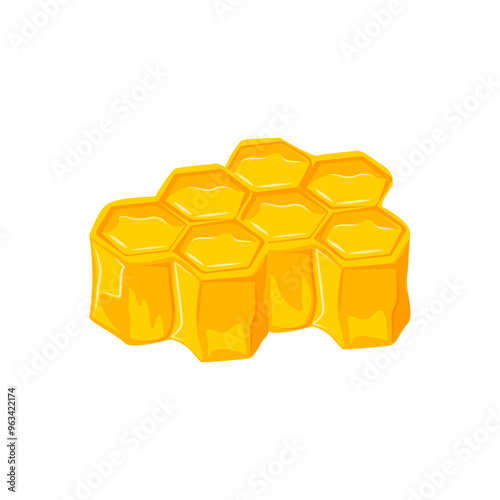 Bee honeycomb, honeycomb filled with golden honey, honey in honeycombs.