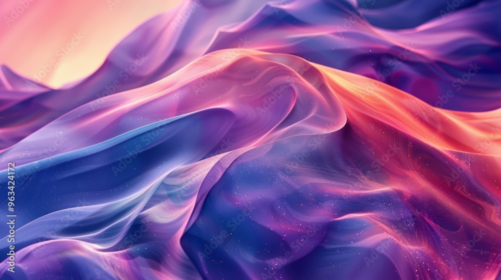 Obraz premium Abstract digital background with smooth gradients in trendy colors 