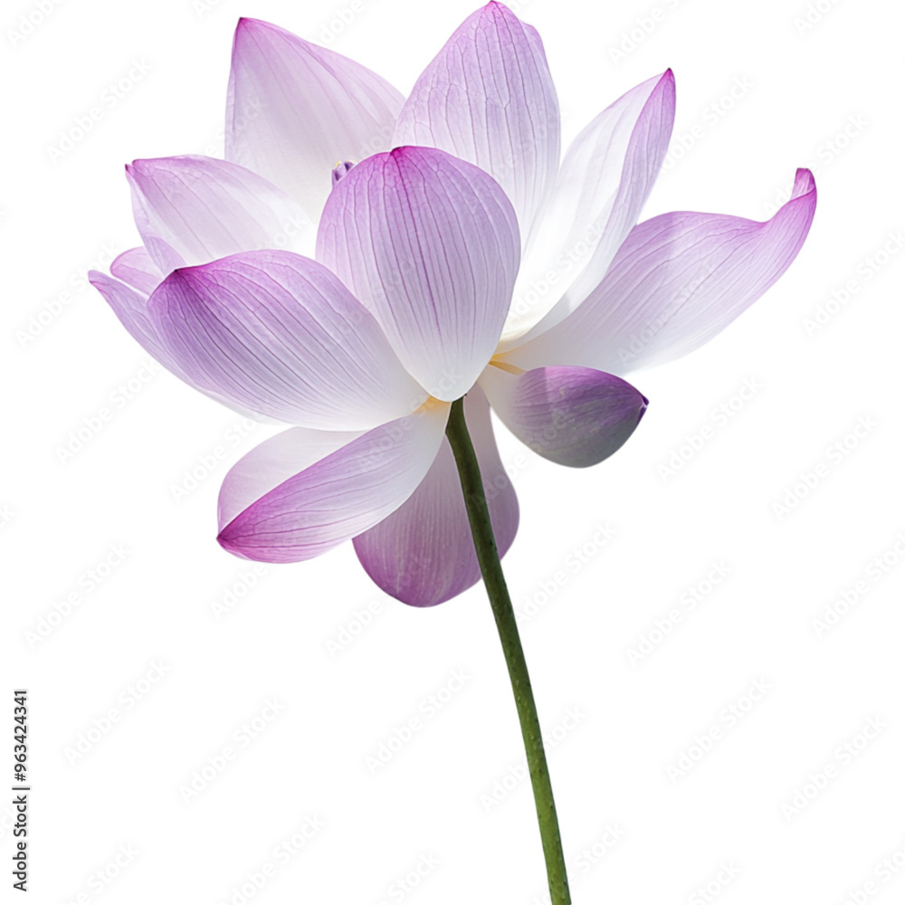 Pink Lotus Flower on Stem