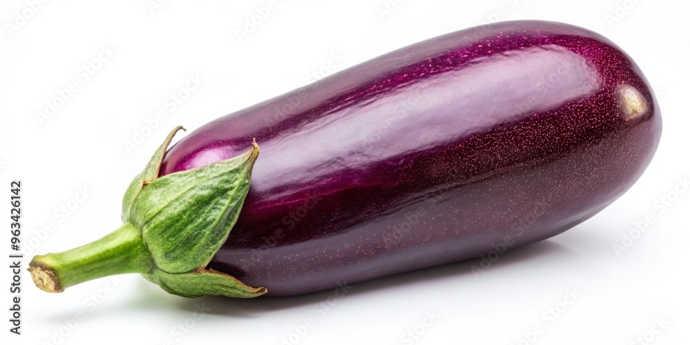 Purple Eggplant on White Background, Isolated, Vegetable, Food, Ingredient Purple Eggplant on White Background, Isolated, Vegetable, Food, Ingredient