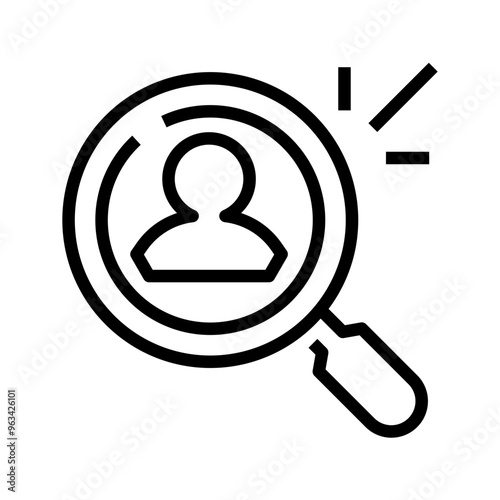 magnifying glass with user icon