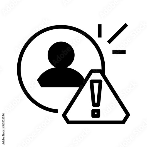 blocked user with exclamation warning sign
