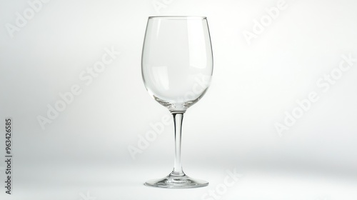 Empty Glass Champagne Flute on White Background