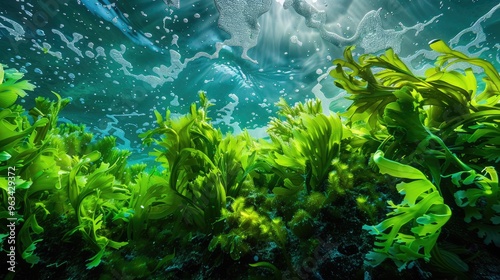 Seaweed that is green photo