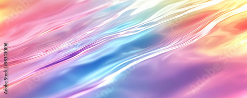 Abstract Background with Colorful Pastel Flowing Waves