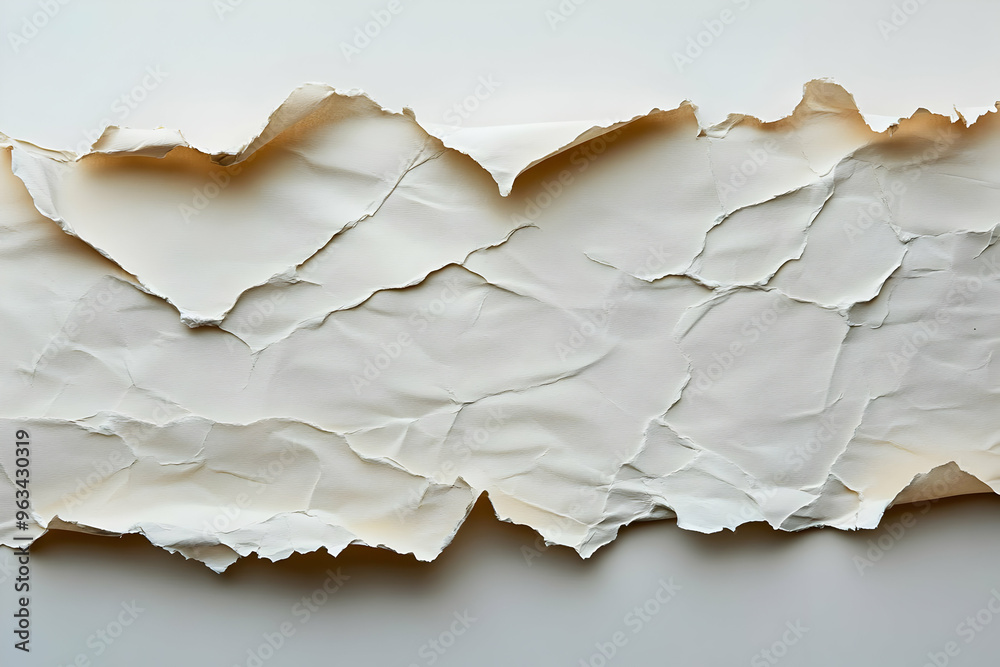 White Wrinkled Paper Texture Background