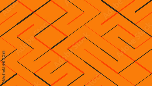 Vibrant Abstract Background with Mosaic Lines in darkorange, saddlebrown and lightsalmon Tones photo