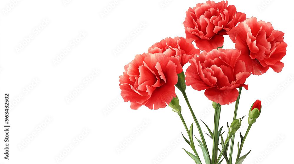 A PNG image of a red carnation bouquet with the text Happy Mother s Day, ideal for digital greetings or printed cards A PNG image of a red carnation bouquet with the text Happy Mother s Day, ideal for digital greetings or printed cards