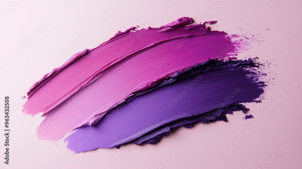 A purple, pink, and blue brushstroke of makeup A purple, pink, and blue brushstroke of makeup