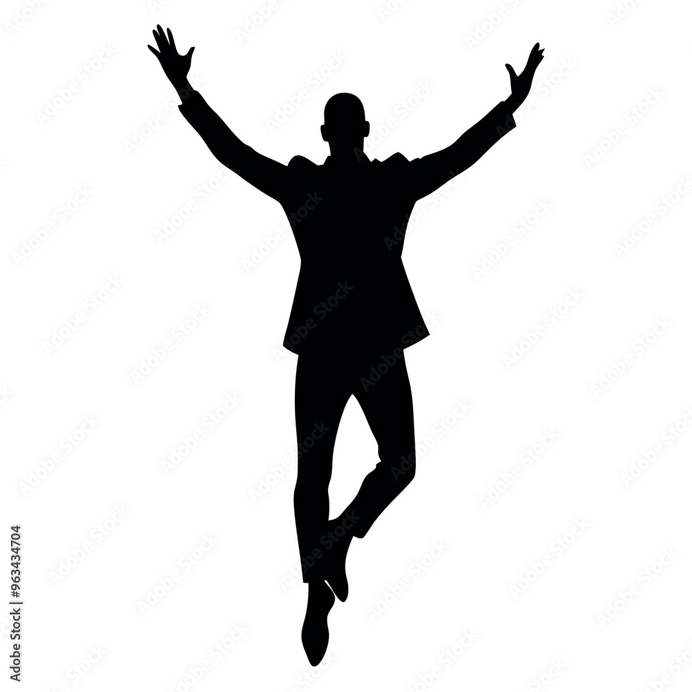 a stylish man jumping on a blank space vector silhouette against an isolated white background. The man should exude elegance and sophistication in his pose and attire. a stylish man jumping on a blank space vector silhouette against an isolated white background. The man should exude elegance and sophistication in his pose and attire.