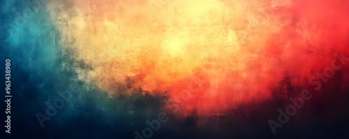 Abstract Background - Red, Orange, and Blue Grunge Texture